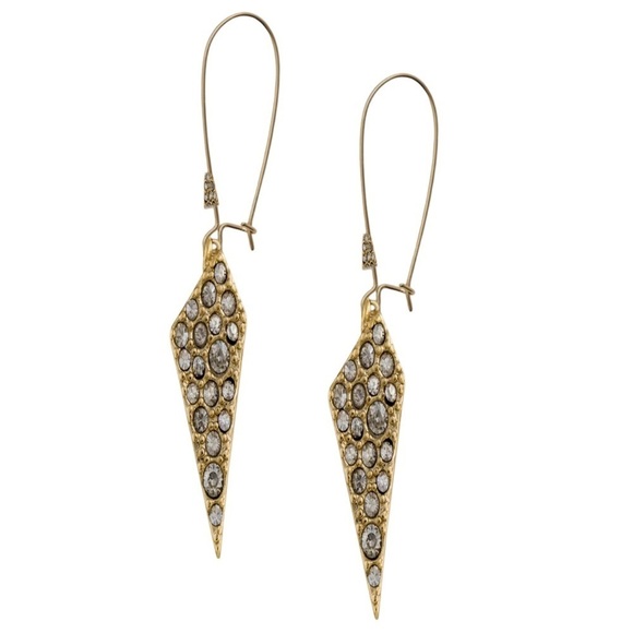 Alexis Bittar Gold and Silver Drop Earrings - Picture 1 of 4